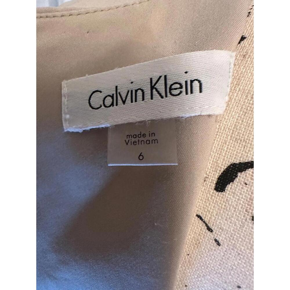 Calvin Klein Beige Sleeveless Sheath Dress – Size 6 - Picture 2 of 3
